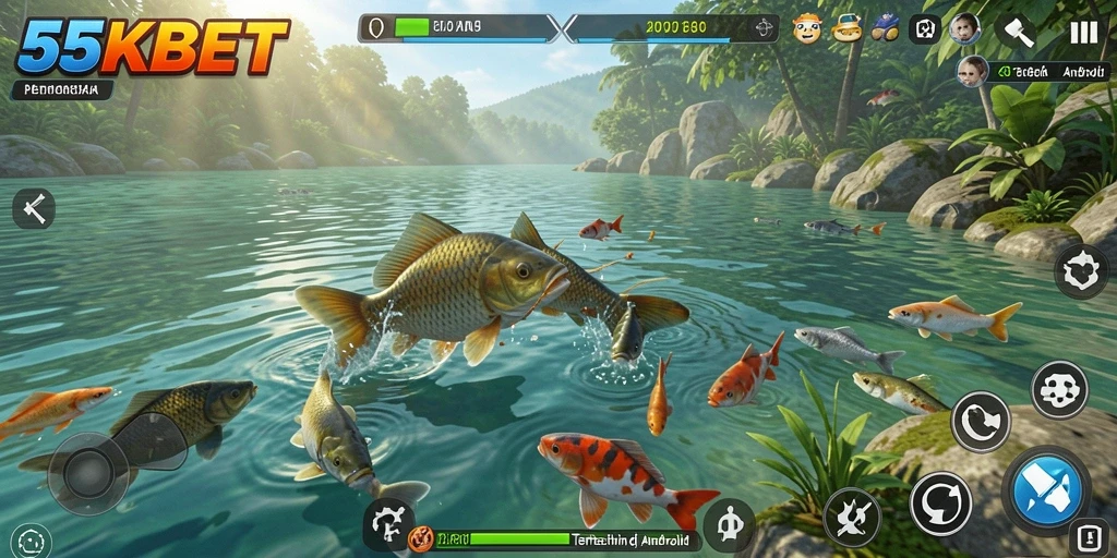 Tangkapan besar dalam permainan memancing 55KBET.
