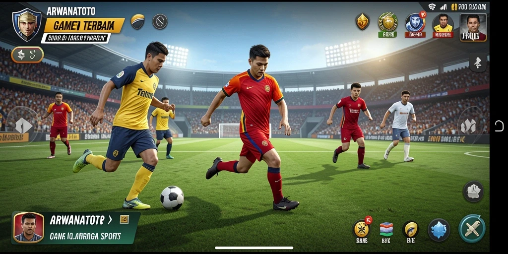 Screenshot ARWANATOTO menampilkan aksi seru dalam gameplay olahraga.