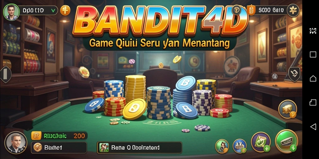 Tampilan gameplay menarik dari BANDIT4D dengan fitur QiuQiu.