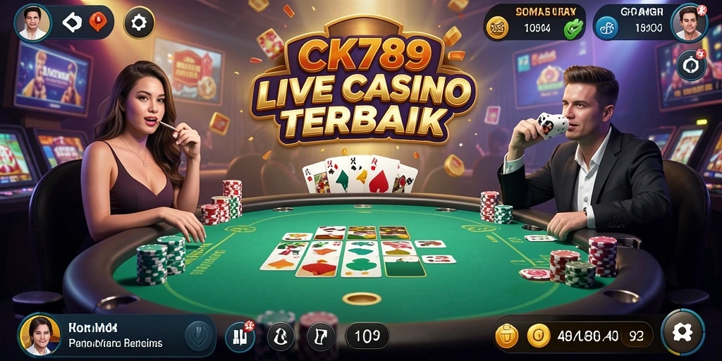 Tampilan gameplay Live Casino yang seru dan interaktif dalam CK789.