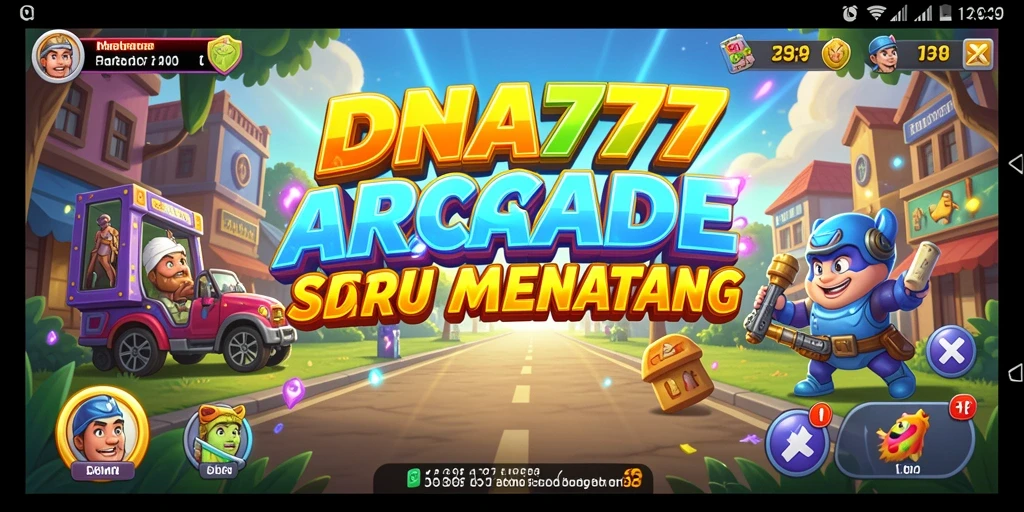 Screenshot gameplay DNA777 menampilkan aksi seru dari permainan arcade.