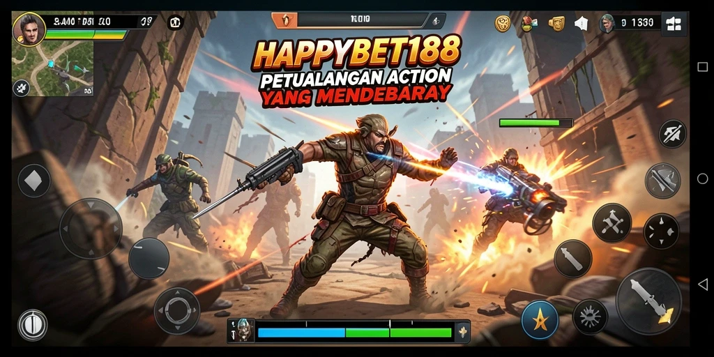 Tangkapan layar utama HAPPYBET188 menampilkan aksi mendebarkan dalam gameplay.