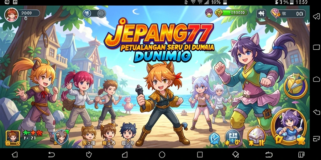 Screenshot gameplay <strong>JEPANG77</strong> menampilkan pertempuran karakter Anime yang seru.