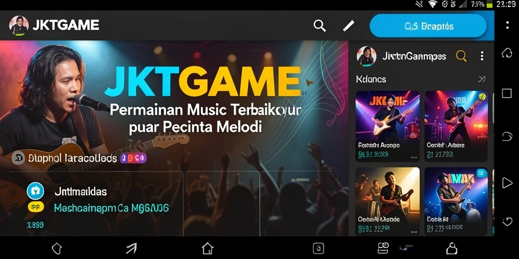 Tampilan gameplay JKTGAME dengan berbagai lagu menarik dan visual yang menawan.