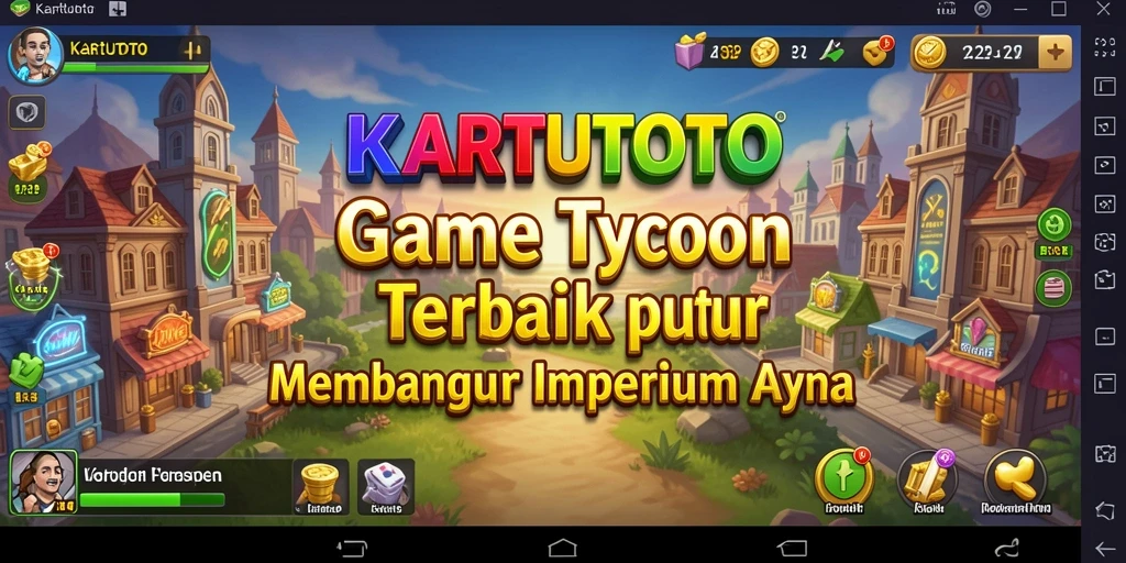 Screenshot gameplay KARTUTOTO menampilkan aksi membangun bisnis yang seru.