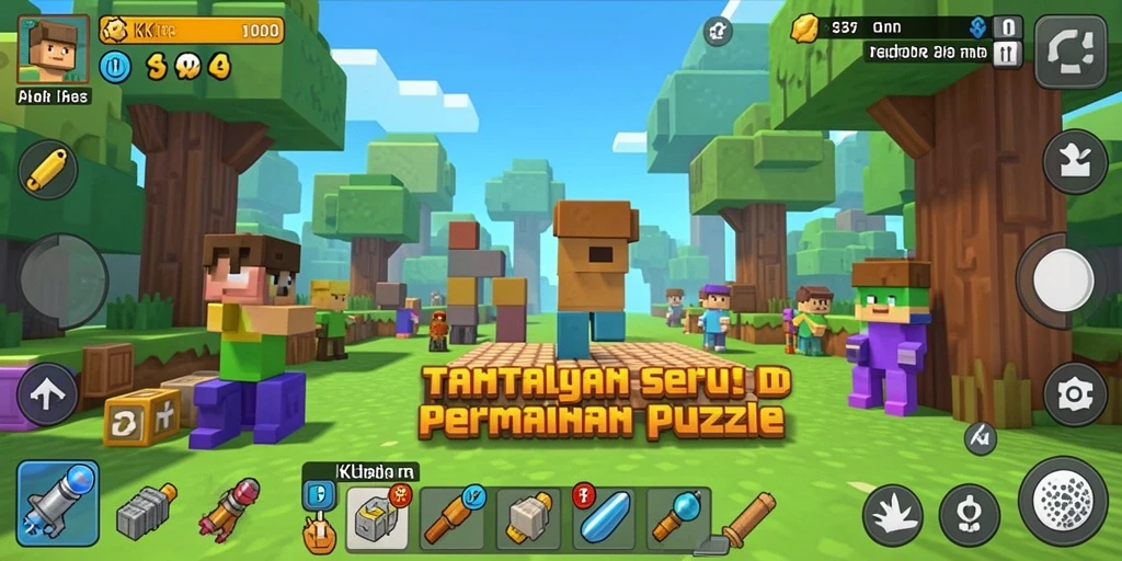 Screenshot gameplay KKRP menampilkan berbagai teka-teki yang menantang.