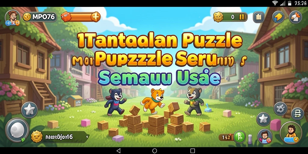 Screenshot MPO76 menampilkan gameplay Puzzle yang menantang dan penuh warna.