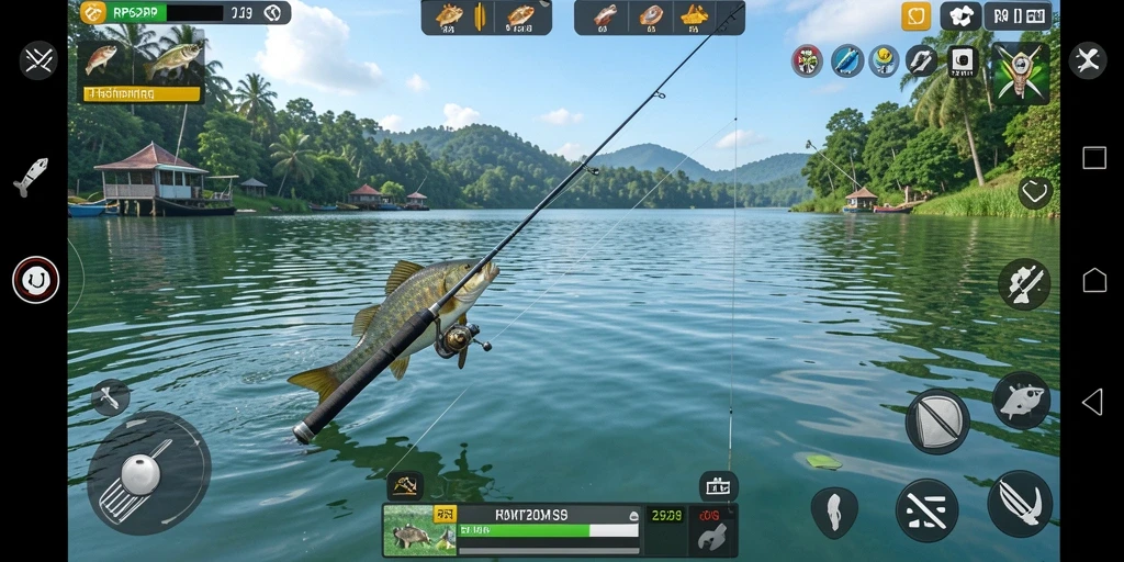 Gameplay RP62RP yang menggambarkan suasana memancing yang seru.