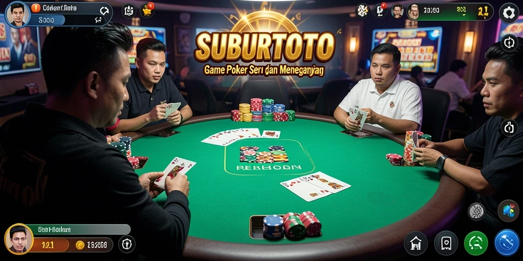 Tampilan gameplay seru di SUBURTOTO menunjukkan aksi Poker yang mendebarkan.