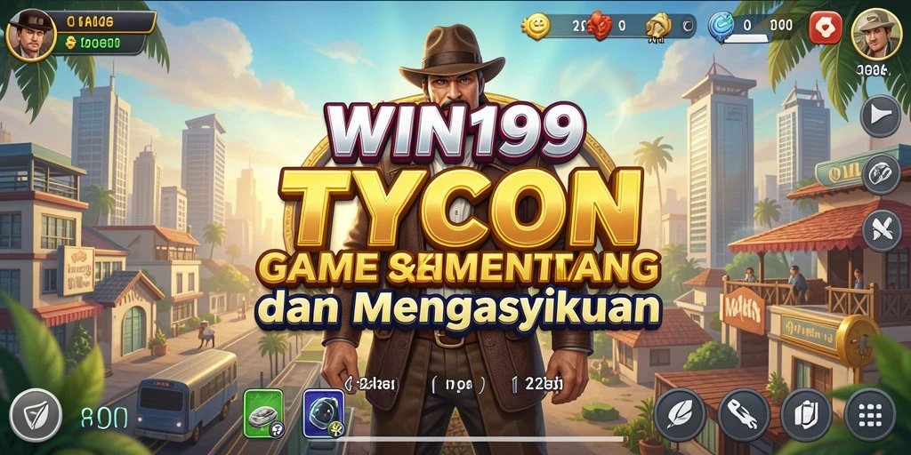 Screenshot gameplay WIN199 menampilkan keseruan mengelola bisnis.